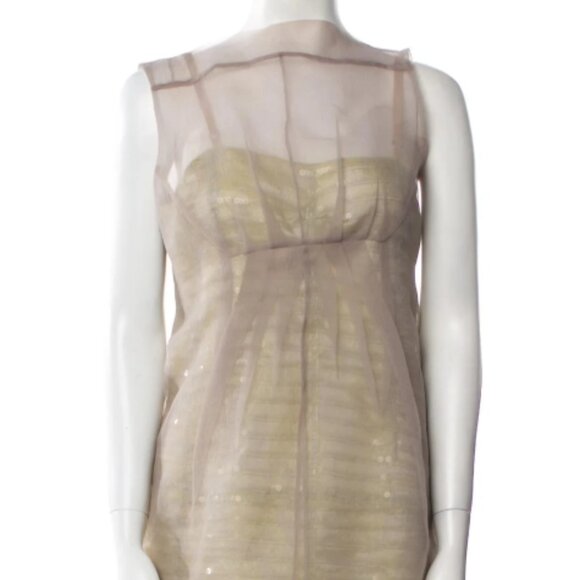 NWOT MARC JACOBS Runway Collection Organza Overlay Sequin Dress M $1640 - Picture 7 of 8